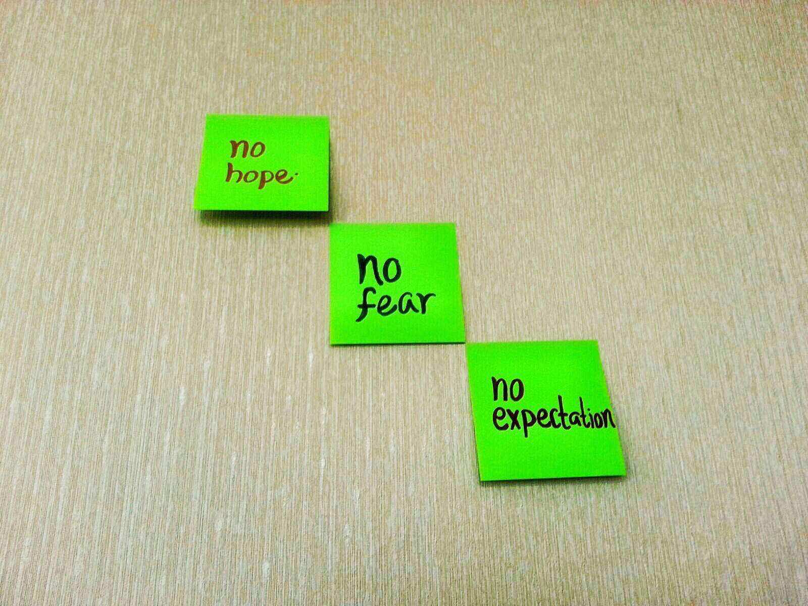 No Hope No Fear No Expectation