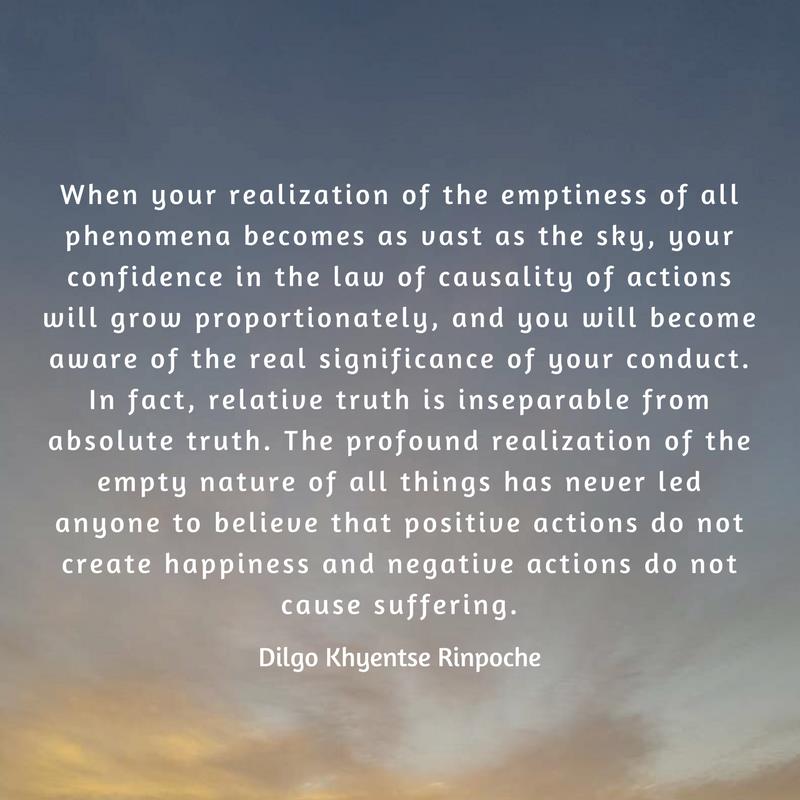 Realization Of Emptiness As Vast As Sky